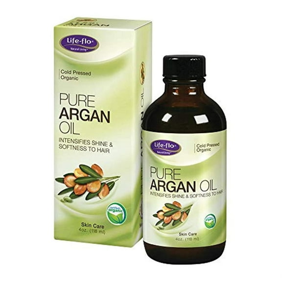 Life flo Cold Pressed Organic Pure Argan Oil, 4 Oz