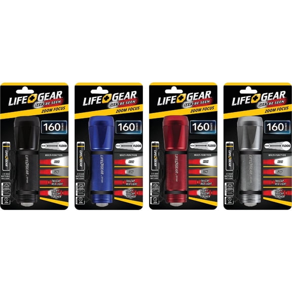 Life+gear Lg09-60589-sa4 160-lumen Mini Max Zoom-focus Flashlight