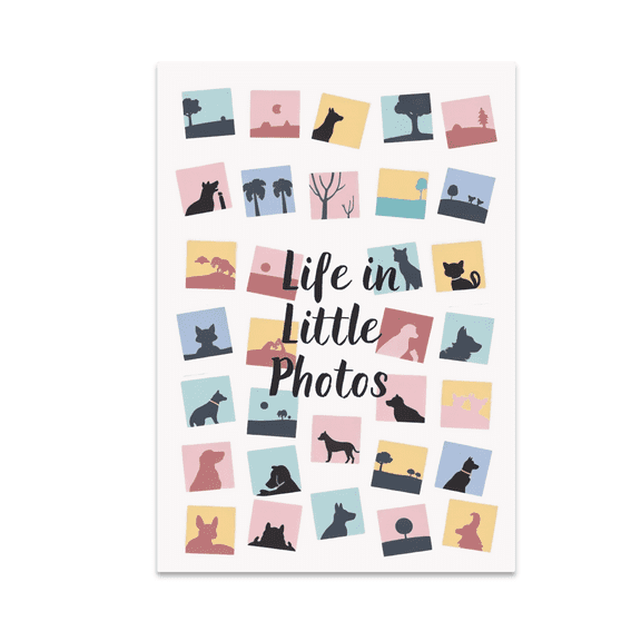Life in Little Photos Collage Art - Sentimental Decor for Home - 13x19 Poster Print