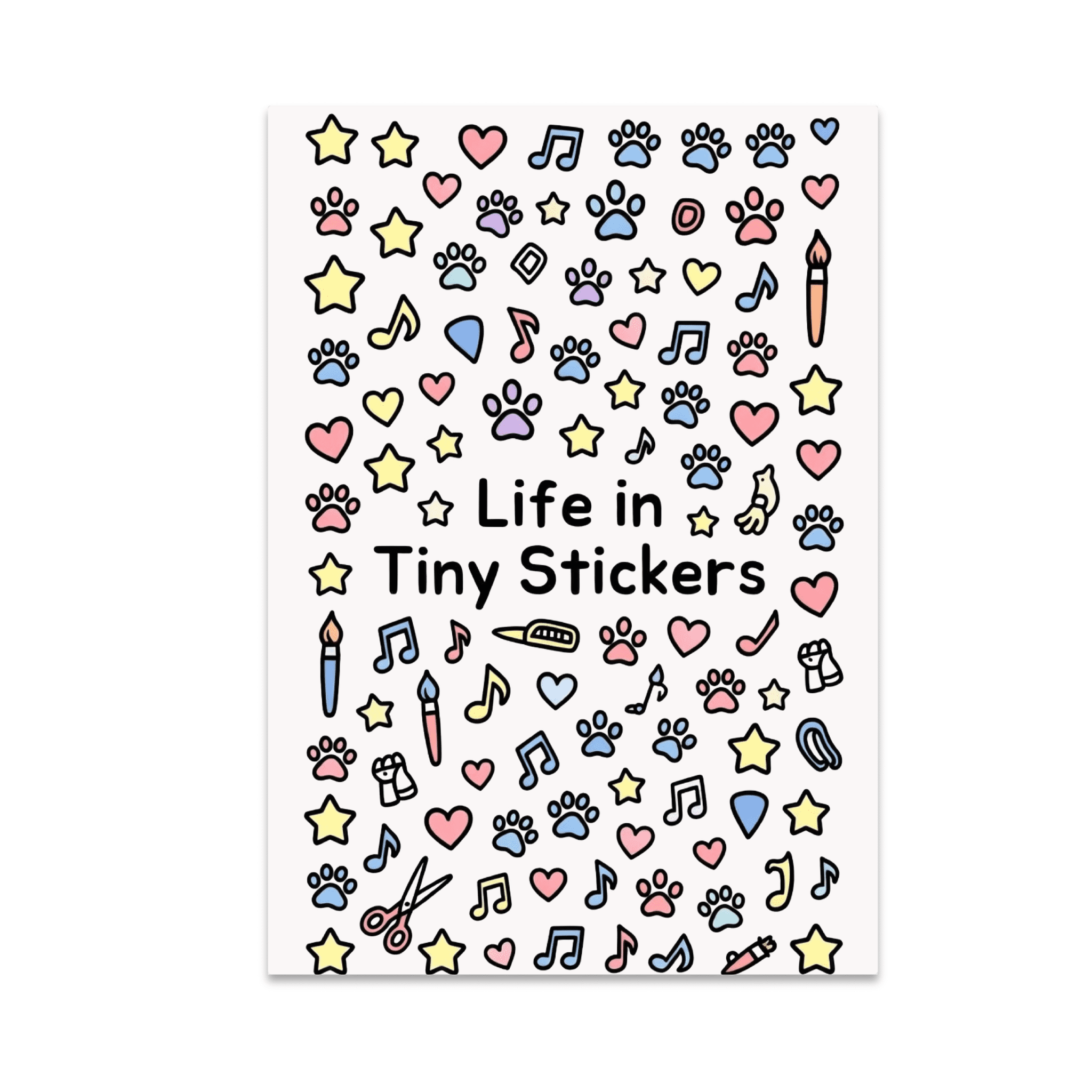 Life in Tiny Stickers Collage Art - Sticker Lovers - 13x19 Poster Print ...
