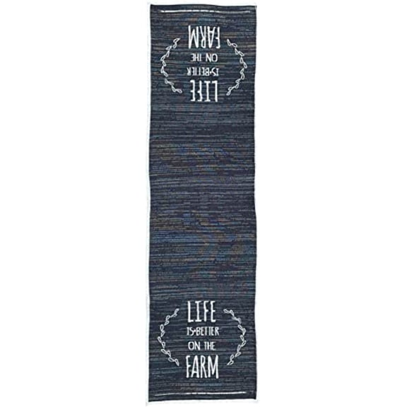 Life is Better ON The Farm Decorative Tapestry Runner Kitchen Dinning Table Easy to Clean, Machine Washable Size: 13 x 48.