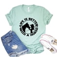 thumbnail image 1 of Life is Better Shirt Women's Horse T-shirt Gift For Owner Animal Lover Tee Equestrian Shirts Rider Tshirt, 1 of 3