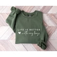 thumbnail image 1 of Life is Better With My Boys Sweatshirt and Hoodie, Mom Sweatshirt, Mothers Day Crewneck, Gift for Mom, Sweater for Mom, 1 of 5