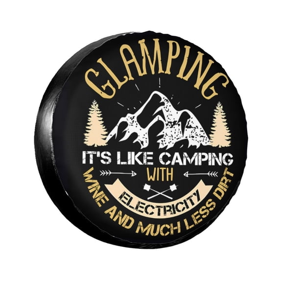 Life is Better at Campsite 8 Spare Tire Cover Waterproof Dust-Proof Universal Wheel Tire Covers Fit For Trailer, Rv, Suv Accessories 14 Inch