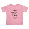 thumbnail image 1 of Life is Better at The Lake Cute Toddler Tshirts for Boys Girls (Pink, Youth S), 1 of 5