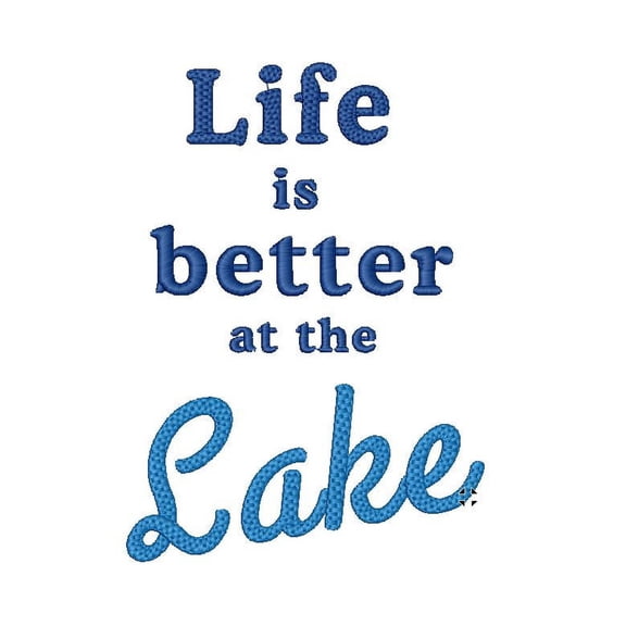 Life is Better at the Lake - Embroidery America Premium Flour Sack Towel