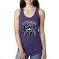 thumbnail image 1 of Life is Better at the Lake Outdoors Inspirational/Christian Ladies Racerback Tank Top, Purple Rush, Large, 1 of 2