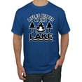 thumbnail image 1 of Life is Better at the Lake Outdoors Inspirational/Christian Men's Graphic T-Shirt, Royal, Large, 1 of 2