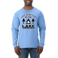 thumbnail image 1 of Life is Better at the Lake Outdoors Inspirational/Christian Mens Long Sleeve Shirt, Light Blue, Small, 1 of 2