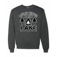 thumbnail image 1 of Life is Better at the Lake Outdoors Inspirational/Christian Unisex Crewneck Graphic Sweatshirt, Heather Black, X-Large, 1 of 2