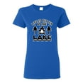 thumbnail image 1 of Life is Better at the Lake Outdoors Inspirational/Christian Womens Graphic T-Shirt, Royal, Small, 1 of 2