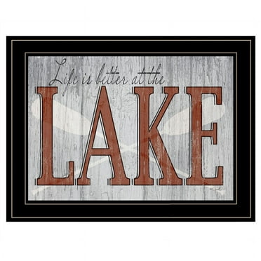 Life is Better at the Lake by Kate Sherrill Print Wall Art Wood Multi-Color