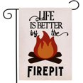 thumbnail image 1 of Life is Better by the Firepit Garden Flag Vertical Double Sided, Camper Yard Outdoor Decoration 12.5 x 18 Inch, 1 of 6