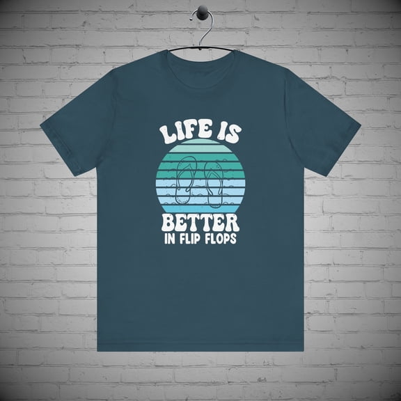 Life is Better in Flip Flops tshirt, Summer fashion, Beach Lake lover Gift