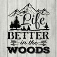 thumbnail image 1 of Life is Better in the Woods Rustic Looking Camping Outdoors Wood Sign Wall Décor 12 x 12 Wood Sign B3-12120062067, 1 of 2