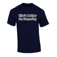 thumbnail image 1 of Life is Better on Game Day Adult Unisex Short Sleeve T-Shirt-Navy-4XL, 1 of 4