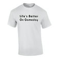 thumbnail image 1 of Life is Better on Game Day Adult Unisex Short Sleeve T-Shirt-White-XXXL, 1 of 4