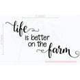 thumbnail image 1 of Life is Better on The Farm Wall Decals Vinyl Stickers Home Decor Quote 37x20-Inch Black, 1 of 6