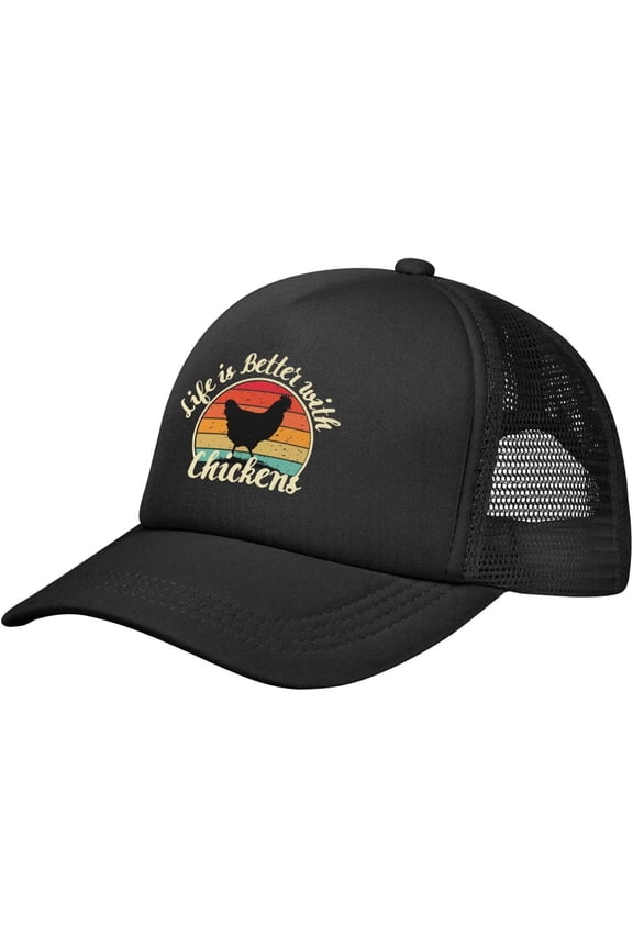 Life is Better with Chickens Mesh Cap Trucker Hats