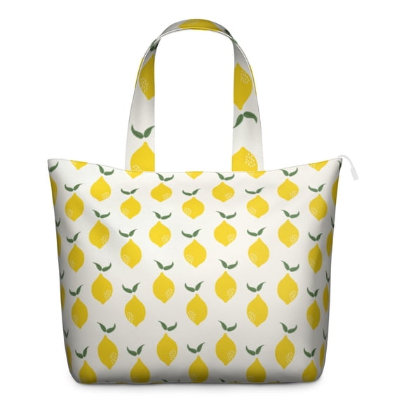 Life is Better with Lemons Tote Bag - Large Capacity Lightweight Carry-On for Work & Travel