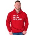 thumbnail image 1 of Life is Better with a Cat Kitty Lover Hoodie Sweatshirt Women Men Brisco Brands S, 1 of 6