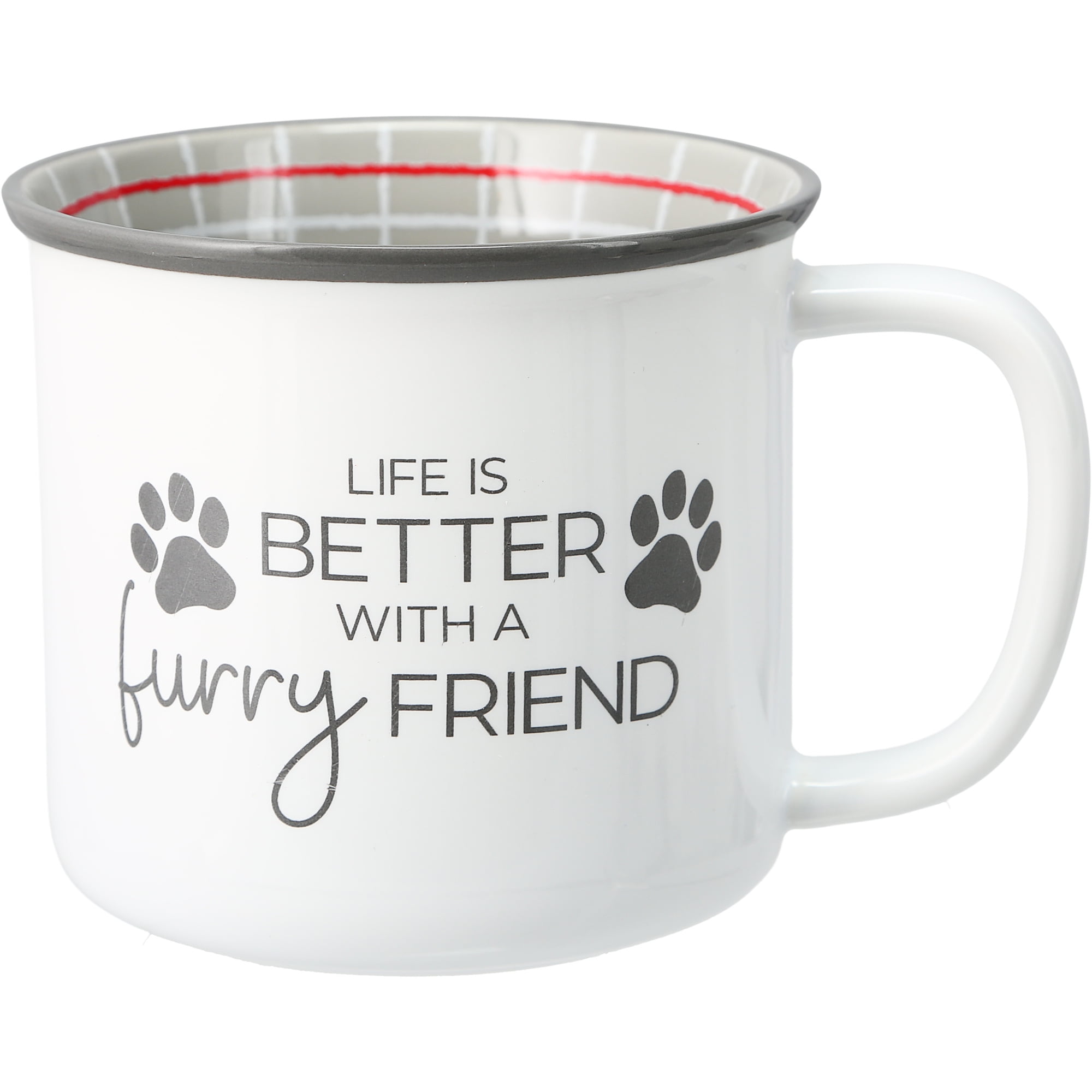 Life is Better with a Furry Friend White Ceramic Mug 18 oz