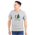thumbnail image 1 of Life is Crap Christmas Lights Fail Men's Graphic T Shirt Tees Brisco Brands L, 1 of 4