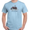 thumbnail image 1 of Life is Crap Motorcycle Flat Funny Shirt Cool Gift Idea Edgy T-Shirt Tee, 1 of 7