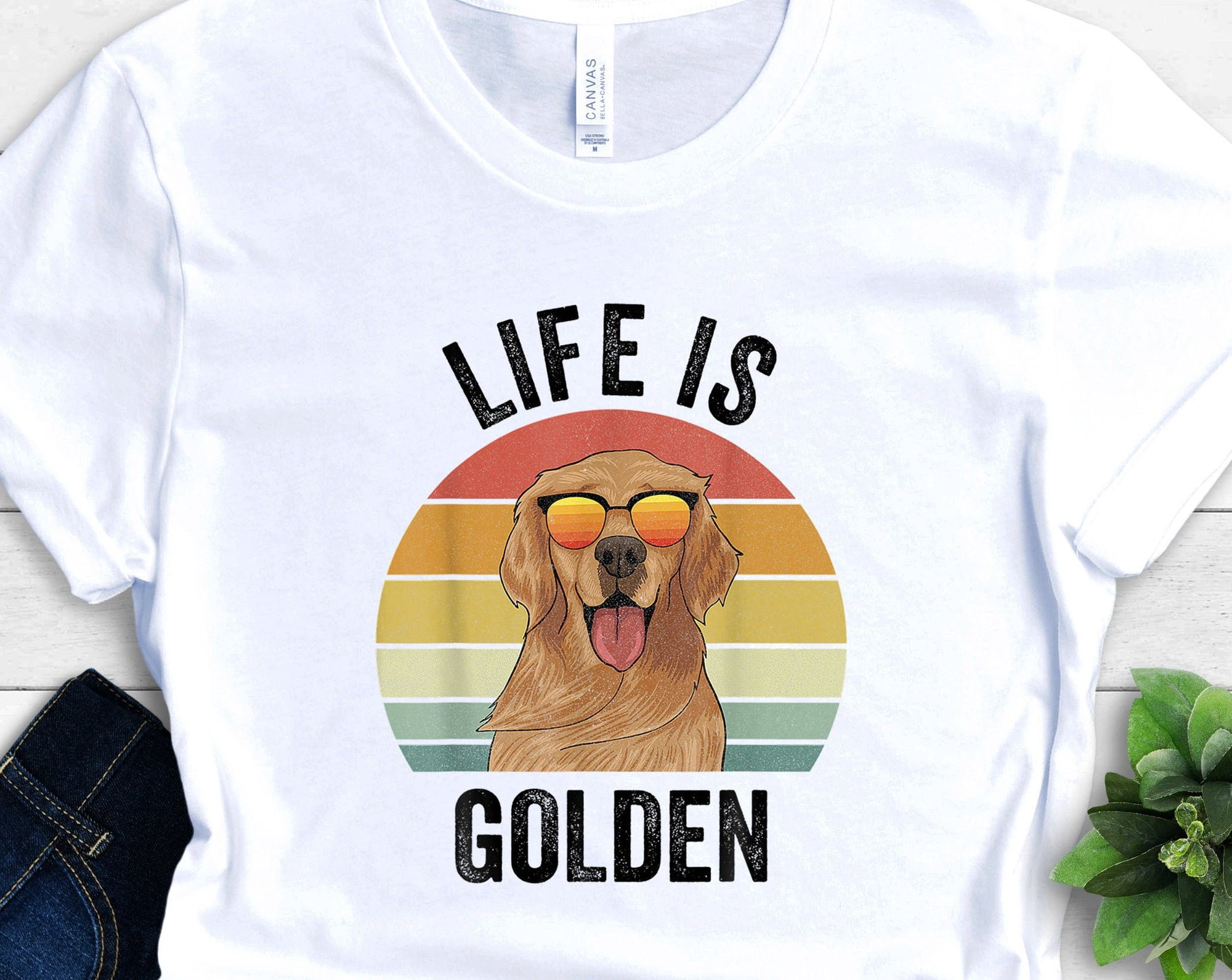 Life is Golden Shirt Golden Retriever Outfit Animal Lover Clothing ...