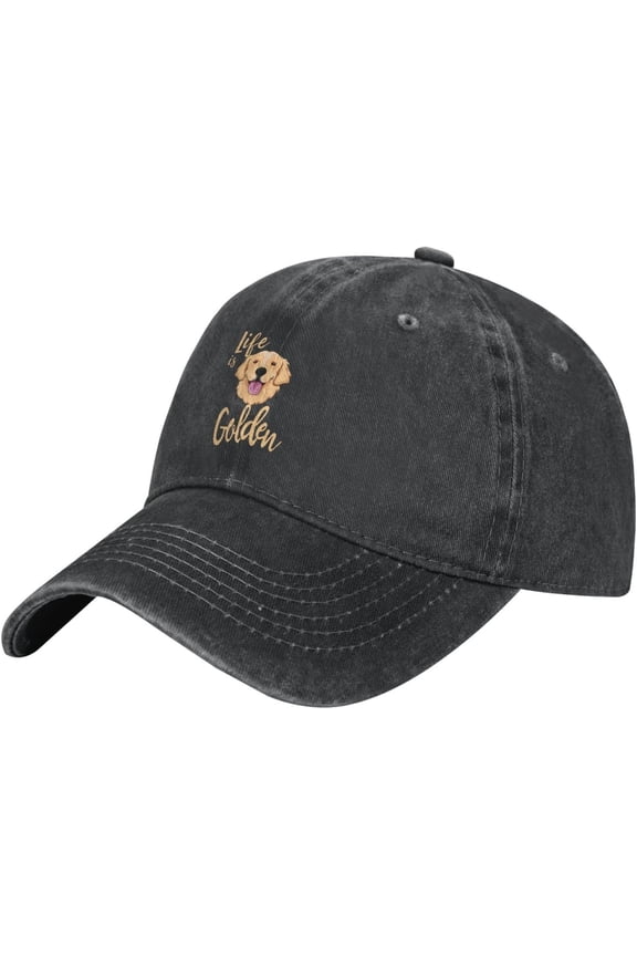 Life is Golden Unisex Cowboy Cap Baseball Hat Adjustable Denim Dad Hat
