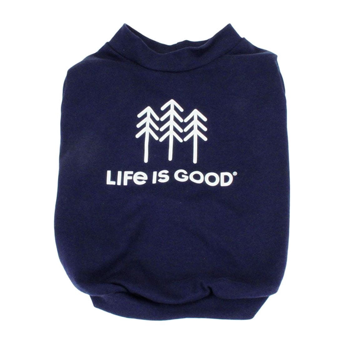 Life is Good® Dog T-Shirt, Navy, Small (14" girth, 5-7 lbs)