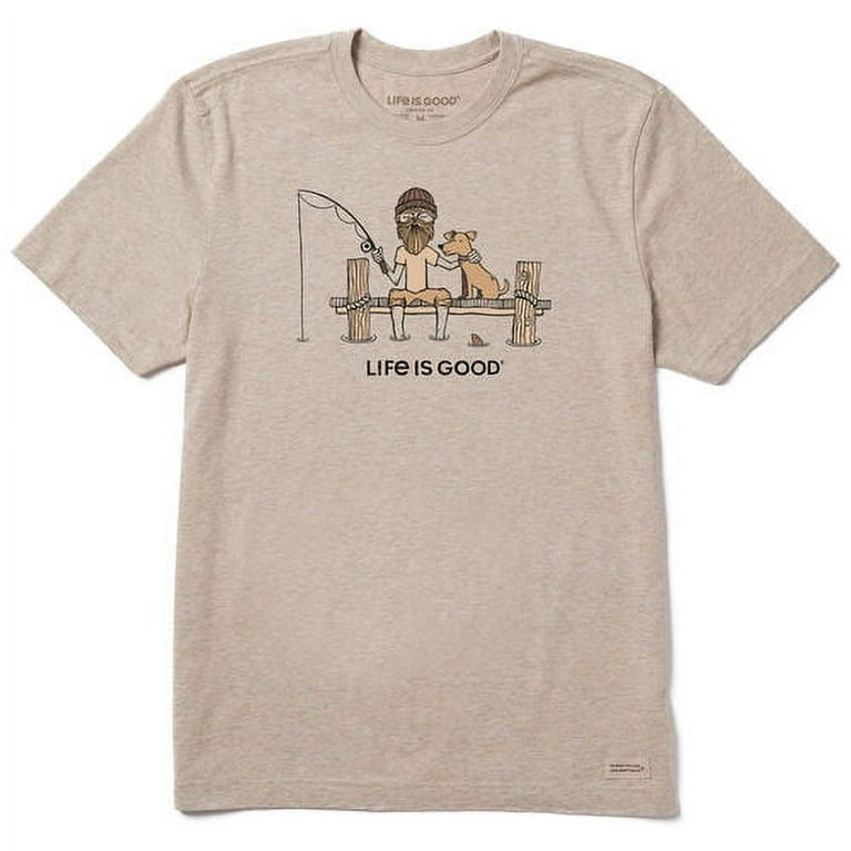 Life is Good Fishing Buddies Men's T-Shirt, Medium 