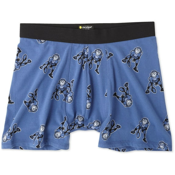 Life is Good. Men's Classic Boxer: Football Jake - Vintage Blue