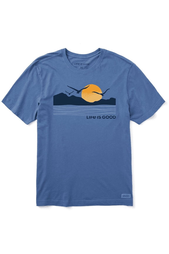 Life is Good Sunset Birds Crusher Tee