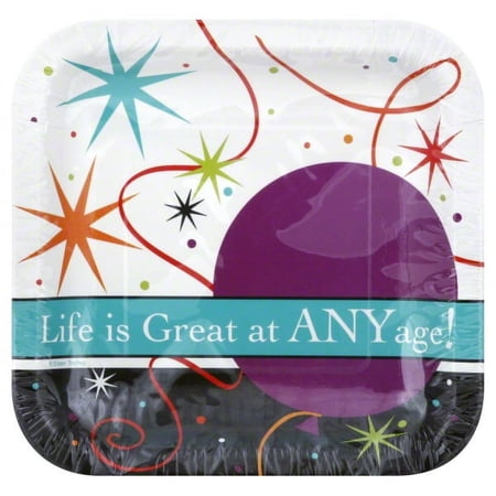 Life is Great At Any Age 7-inch Paper Desert Plates 8 Per Pack