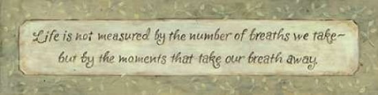 Life is Not Measured Canvas Art - Karen Tribbet (12 x 36)