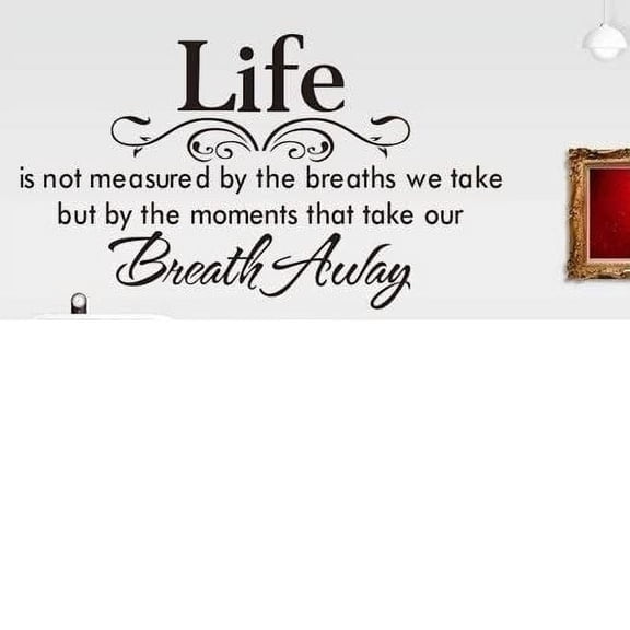 Life is Not Measured Quote Vinyl Wall Art Decal Sticker Black