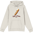thumbnail image 1 of Life is Pain Bread Pun Adult Sand Long Sleeve Hoodie-XL, 1 of 3