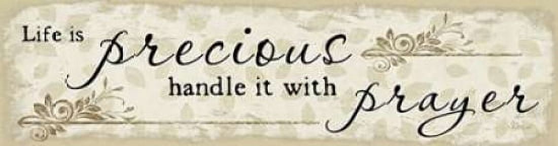 Life is Precious Canvas Art - Jennifer Pugh (12 x 36)