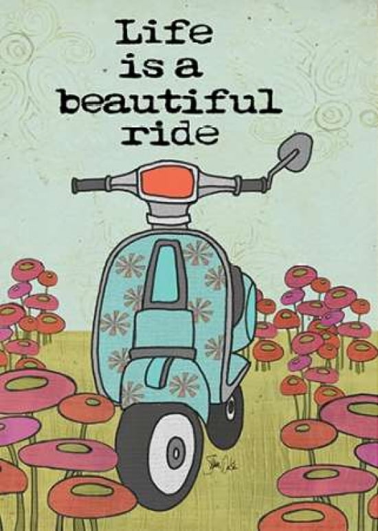 Life is a Beautiful Ride Vespa Canvas Art - Shanni Welsh (20 x 28)