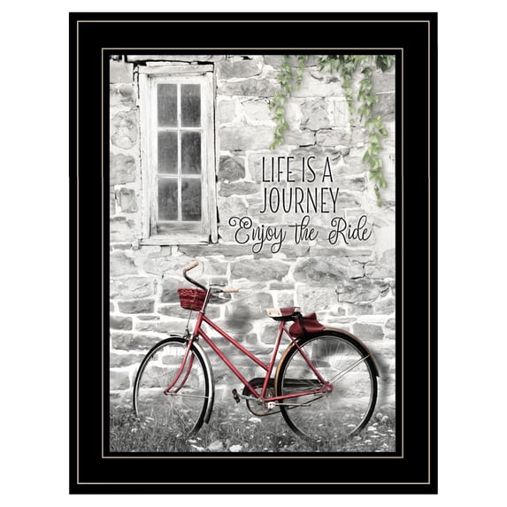 TrendyDecor4U Life Is A Journey By Lori Deiter Framed Print LD1340-704G