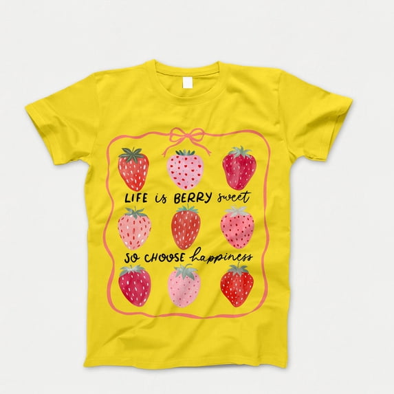 Life is berry sweet strawberry T-Shirt, Berry Shirt, coquette strawberry Tshirt, inspirational strawberry summer Tee Top, Gift for Her