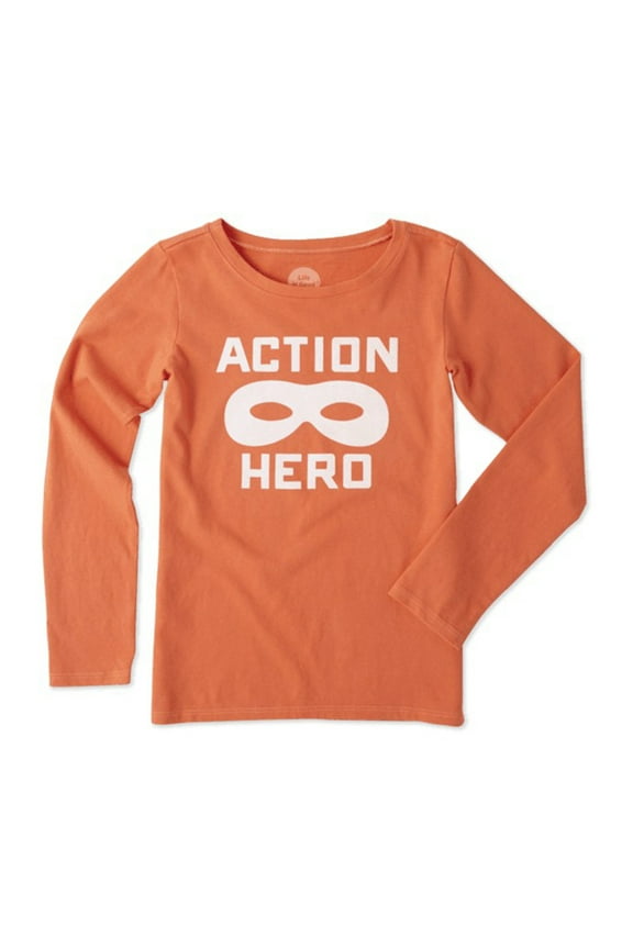 Girl Action Hero Mask Long Sleeve T-Shirt