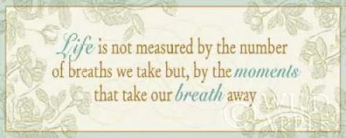 Life is not measured Canvas Art - Pela (24 x 48)