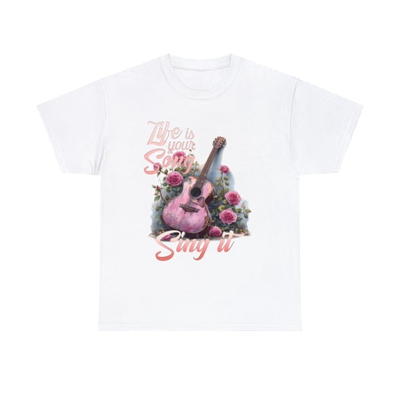 Life is your song sing it Shirt, Guitar Roses Lovers Shirt  ID-0223-WJWU