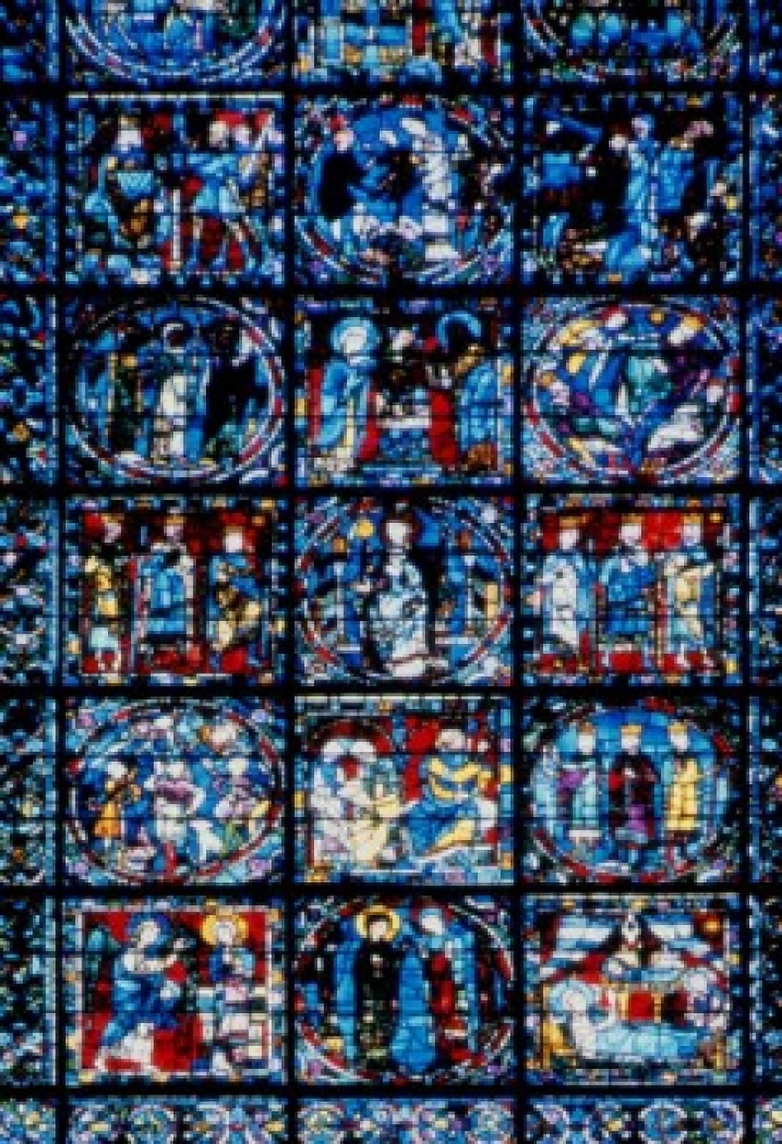 Life of Christ Detail Chartres Cathedral Stained Glass Canvas Art - (18 x 24)