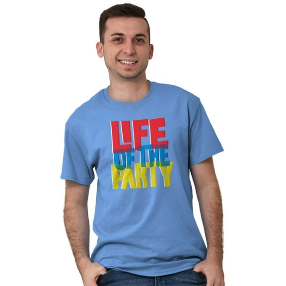 Life of Party Fun Drinking Partying Plus Size Crewneck Graphic Tee Shirt Brisco Brands 3X
