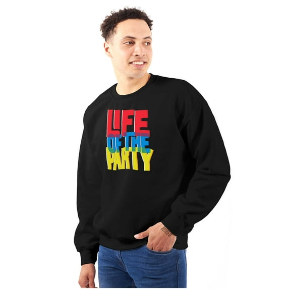 Life of Party Fun Drinking Partying Unisex Plus Fleece Graphic Sweatshirt Brisco Brands 3X