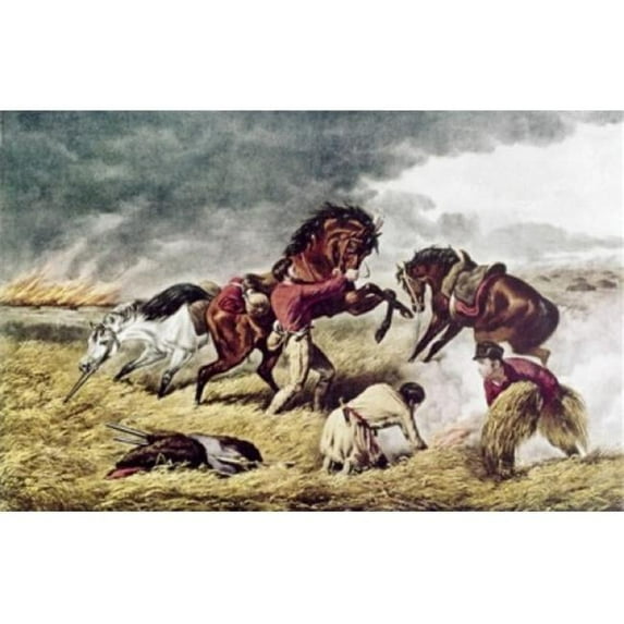 Life of Prairie by Currier & Ives 1834-1907 Poster Print - 18 x 24 in.