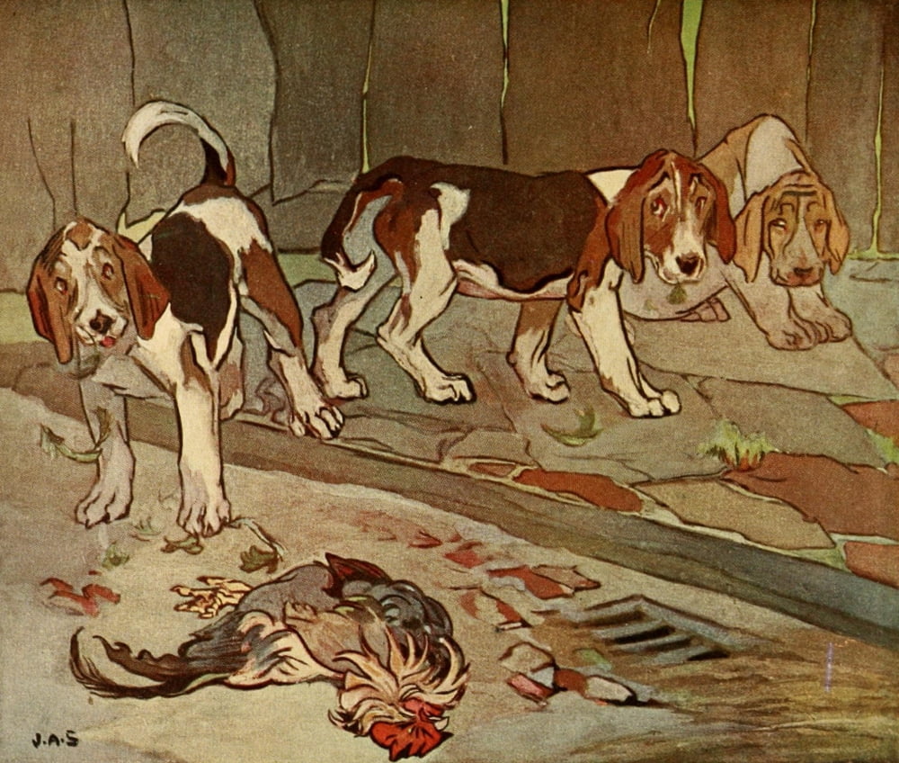 Life of a Foxhound 1890 War feathers Canvas Art - James Affleck Shepherd (18 x 24)